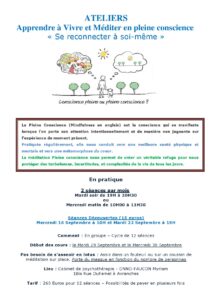 Apprendre à Vivre et Méditer en pleine conscience