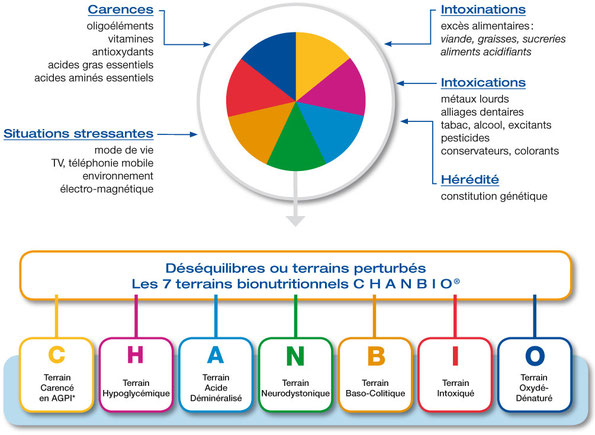 Les 7 terrains bionutritionnels CHANBIO Les 7 terrains bionutritionnels CHANBIO